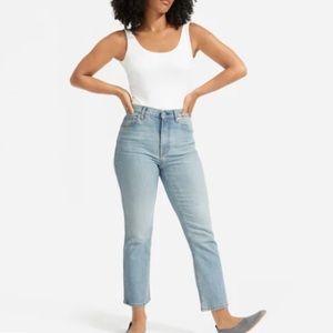 Everlane Stretch Cheeky Bootcut High Rise Jeans Light Wash Size 28 Ankle